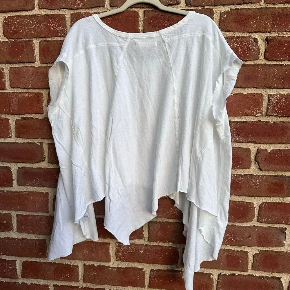Free People We The Free Care Angel Tee white large NEW